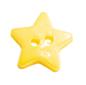 Preview: Kids button as a star made of plastic in light yellow 14 mm 0.55 inch